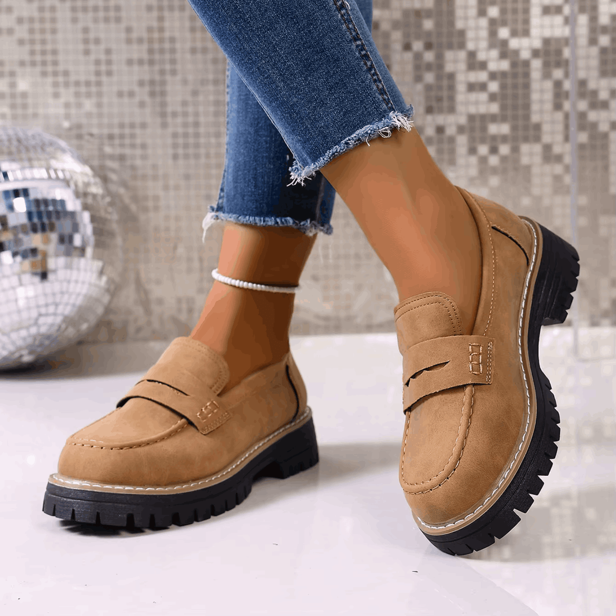 Elsa | College Style Platform Loafers