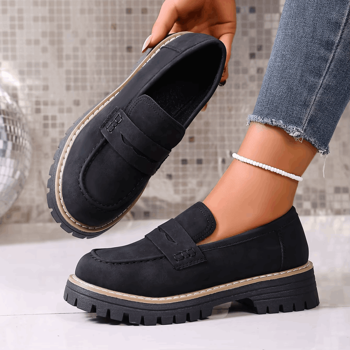Elsa | College Style Platform Loafers
