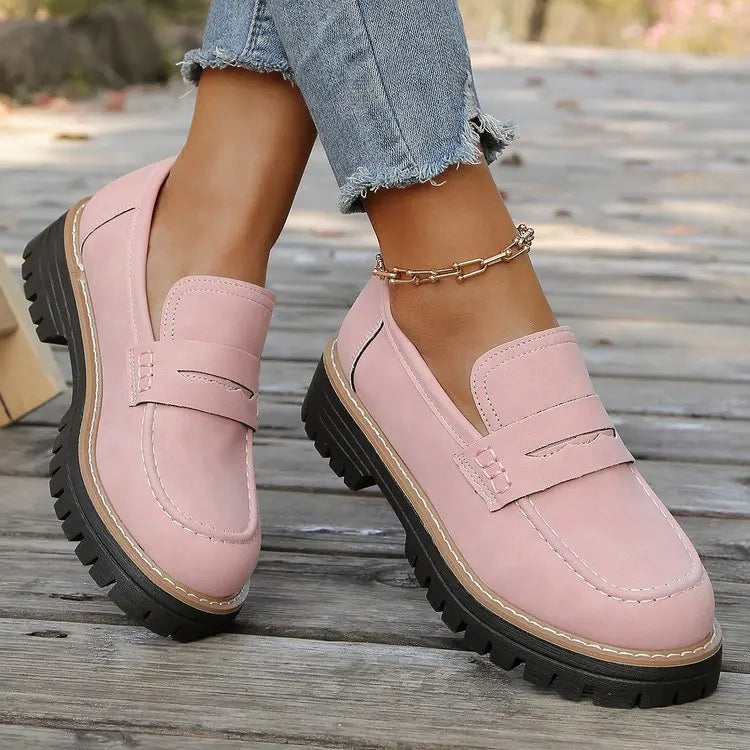 Elsa | College Style Platform Loafers