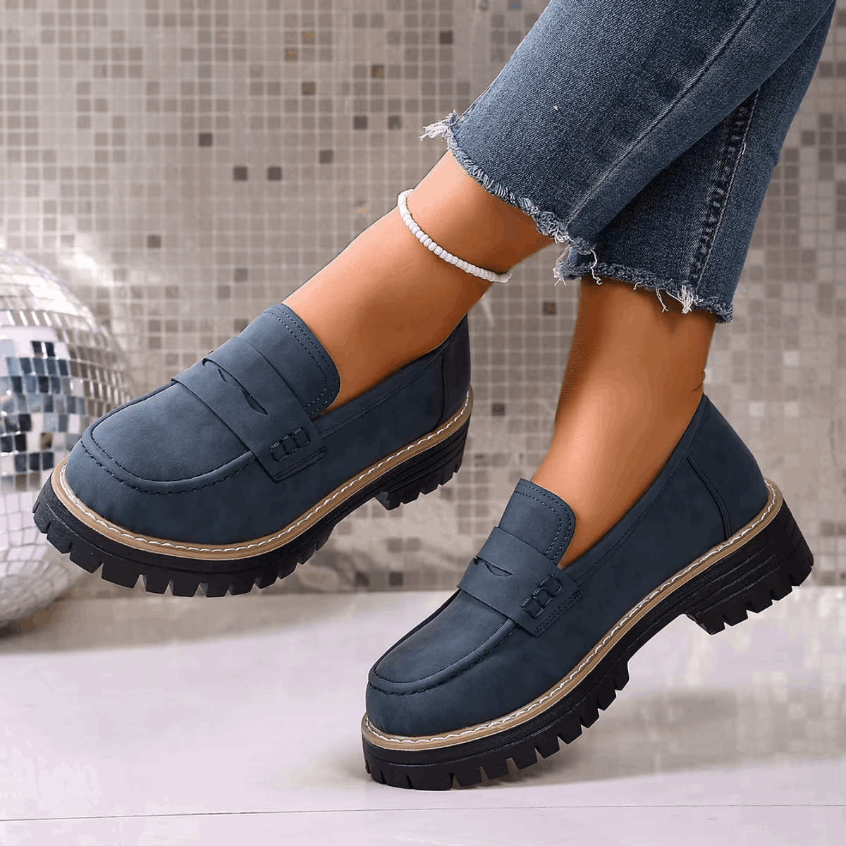 Elsa | College Style Platform Loafers