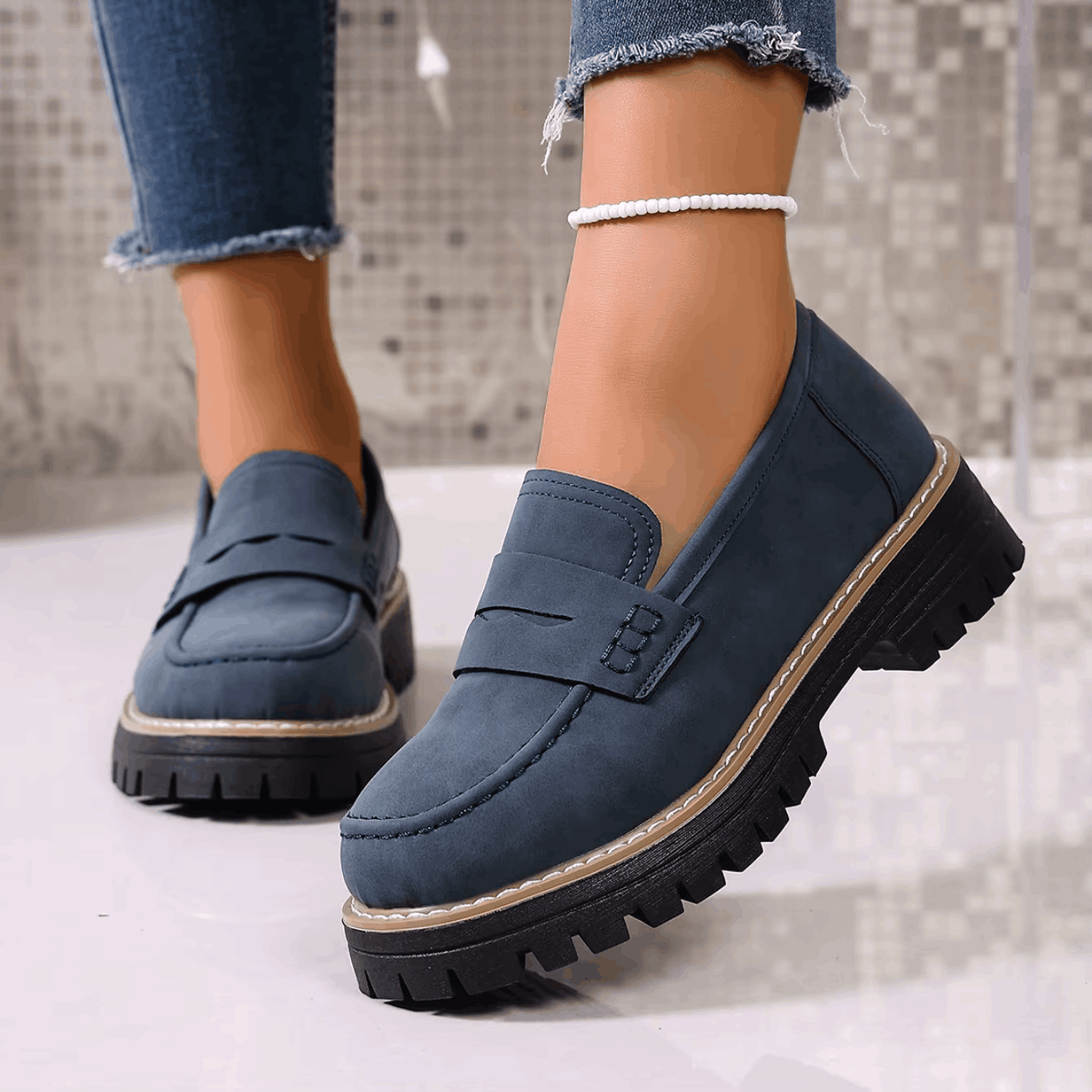 Elsa | College Style Platform Loafers