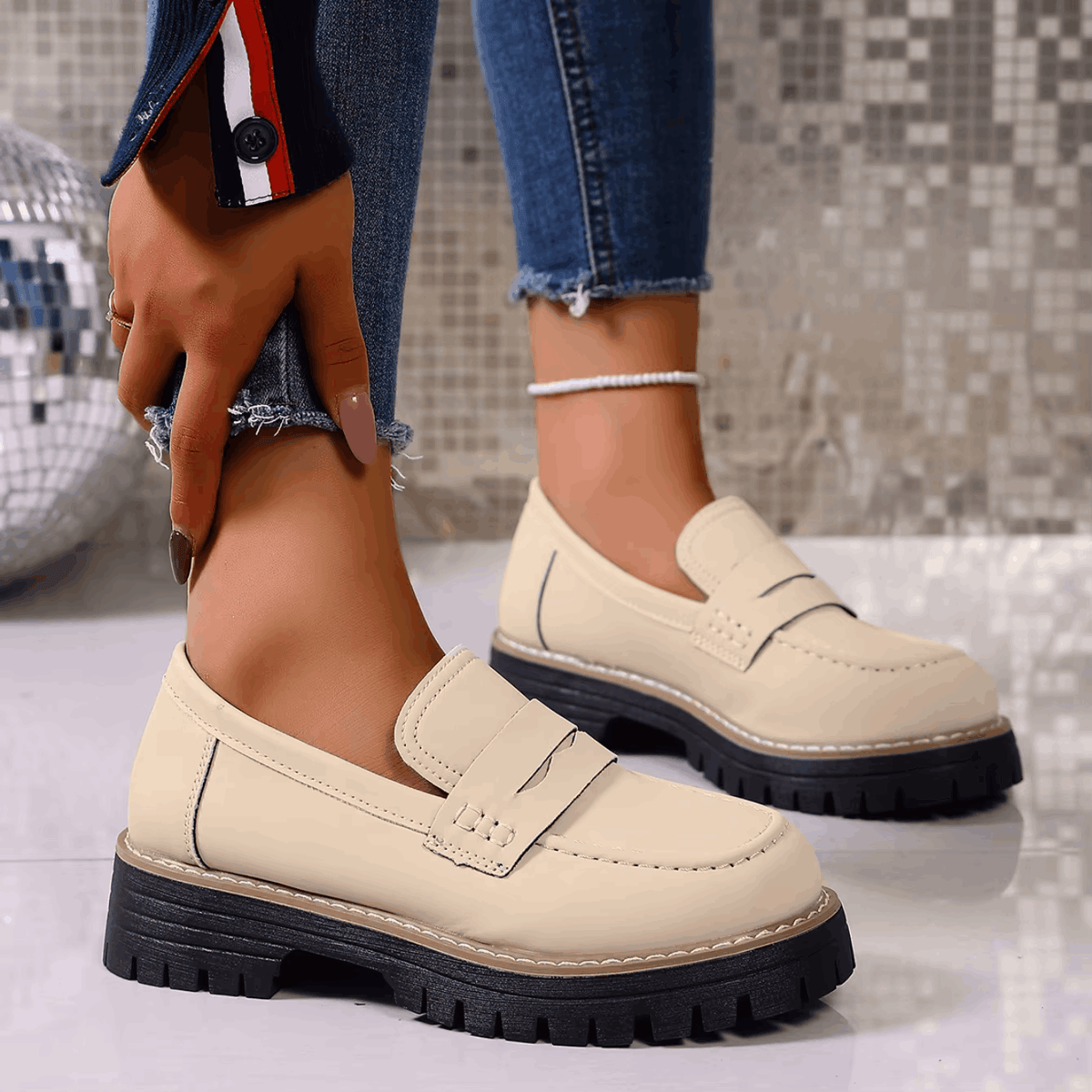 Elsa | College Style Platform Loafers
