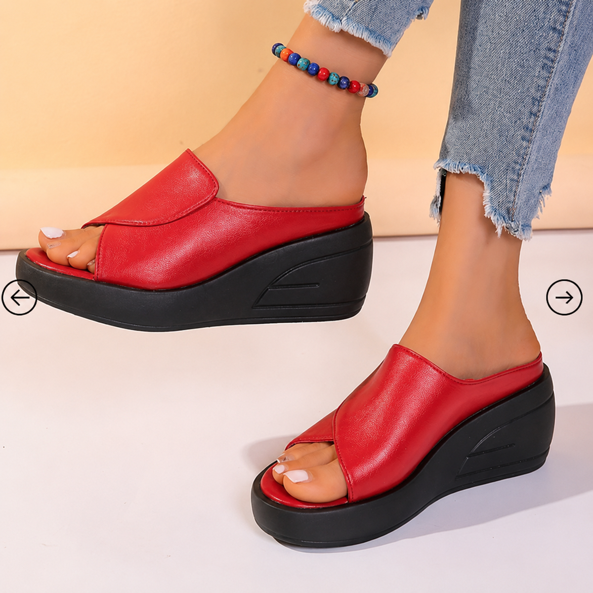 ROSAMUNDE | ORTHOPAEDIC SLIP-ON WEDGE SANDALS