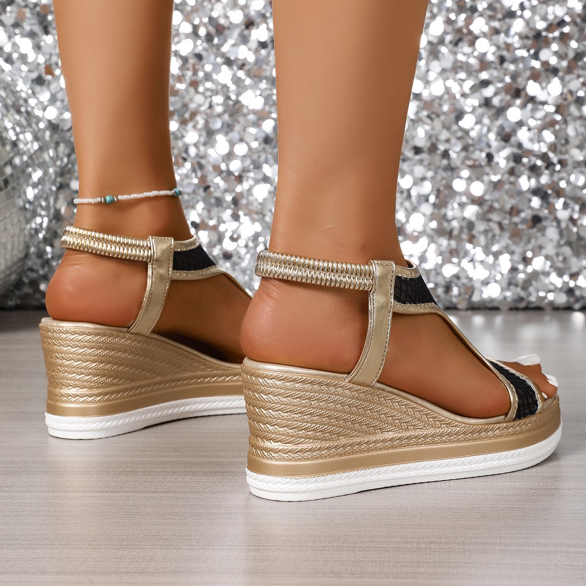 YVONNE | ELEGANT ORTHOPAEDIC SLIP-ON WEDGE SANDALS