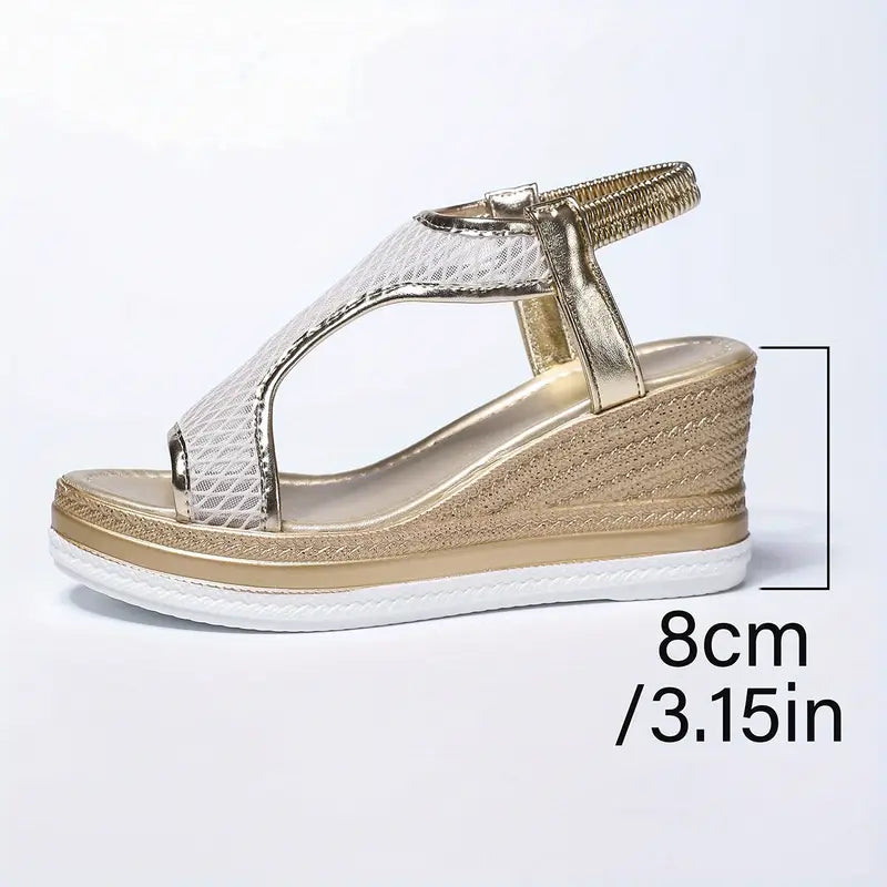 YVONNE | ELEGANT ORTHOPAEDIC SLIP-ON WEDGE SANDALS