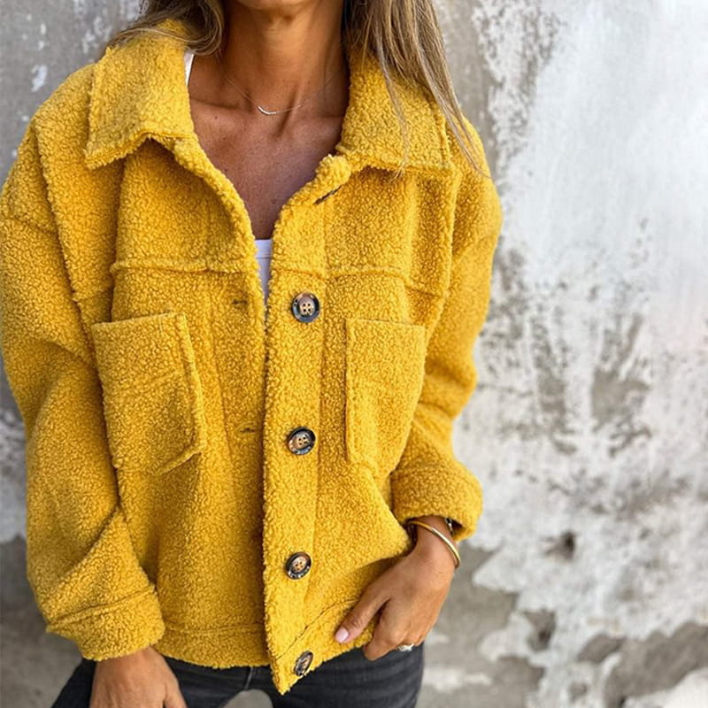 Ariane | Soft Faux Fur Button Jacket