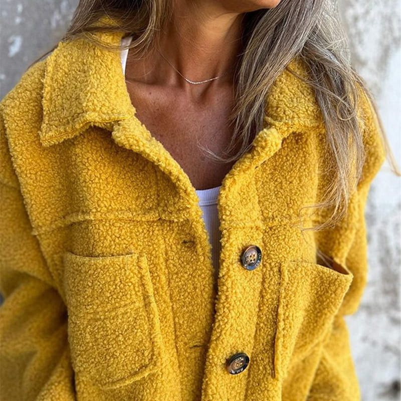 Ariane | Soft Faux Fur Button Jacket