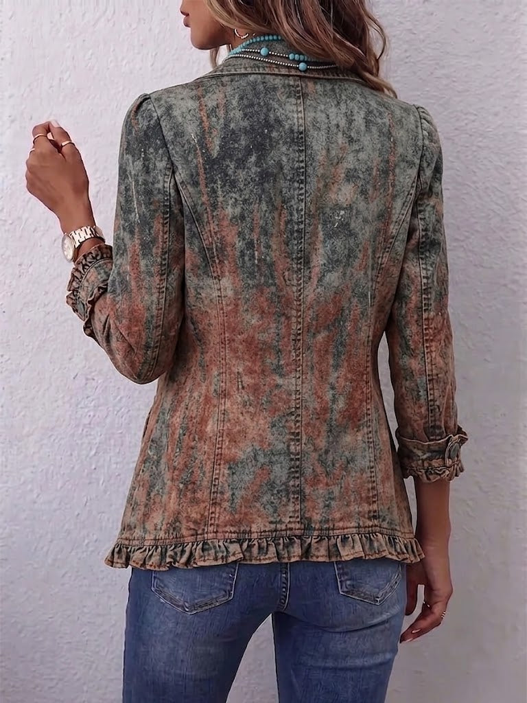 Flaminia | Vintage Jacket with Textured Gradient Print