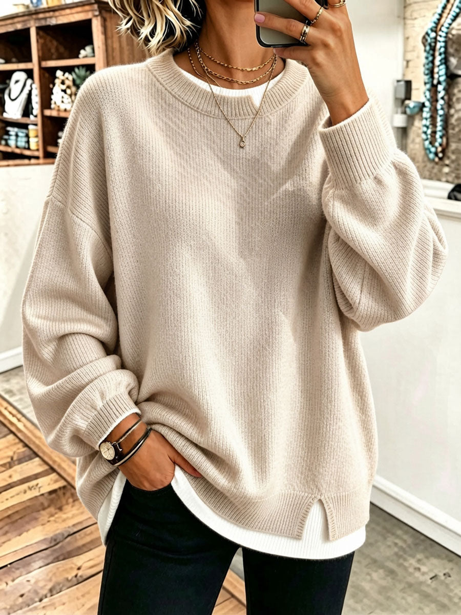 Harper™ | Cozy Oversized Casual Layered Fake Two-piece Sweater
