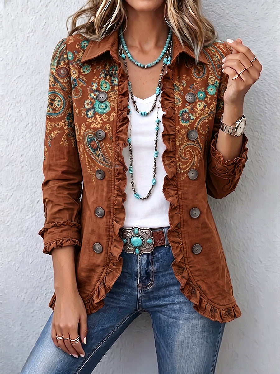 Lily™ | Bohemian Paisley Ruffle Jacket